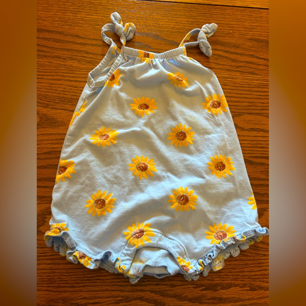 Old Navy Sunflower Print Baby Romper